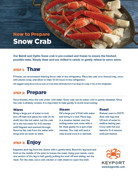 How to Prepare Snow Crab